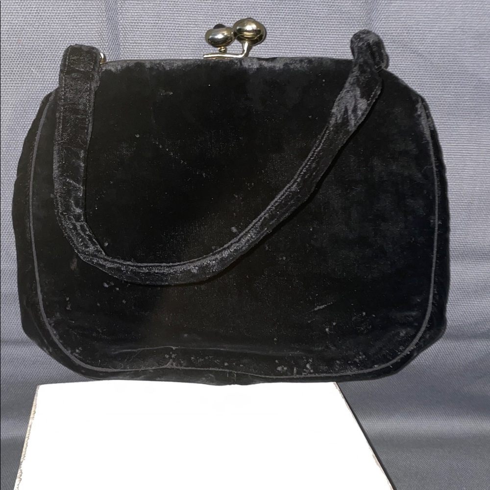 Vintage Mel-ton Black Velvet Clutch